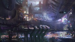 concept art science fiction futuristic futuristic city