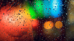 Condensation rain on glass