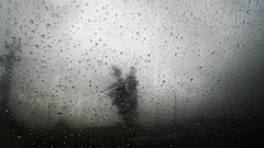 Condensation rain on glass