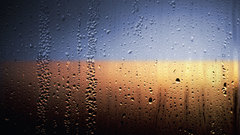 Condensation rain on glass