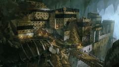 Construction buildings artwork scenic