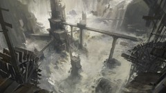 Construction mine caves artwork digital art