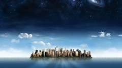 Cool nature blue land