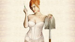 Corset christina hendricks redheads boobs