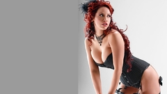Corset queen feathers lingerie