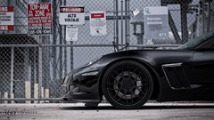 Corvette sports cars black cars Bugatti Veyron Grand Sport