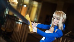 Cosplay girls with weapons