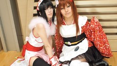 Cosplay models Japanese clothes