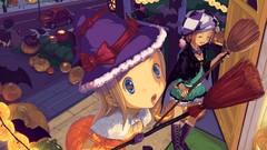 Costume Halloween anime girls brooms