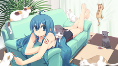 Couch vocaloid cats pocky