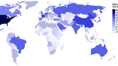 Country blue dark light military world map