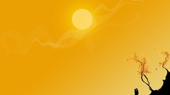 Couple hills orange yellow