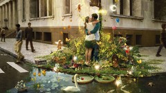 Couple kissing fantasy art