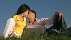 Couple kissing models photo shoot french kiss