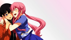 Couple lovers smiling mirai nikki