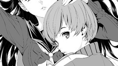 Couple monochrome hugging amagi yukiko persona 4 satonaka chie 