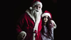 Couple santa claus zombies