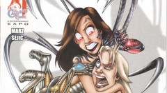 Cover saber anime girls witchblade fantasy art