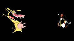 Cow and chicken bird