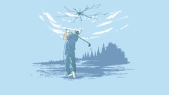 Crack funny golf minimalistic