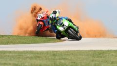 Crash accident Superbike racing