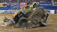 Crash wrecks vehicles monster