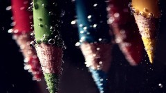 Crayons macro underwater