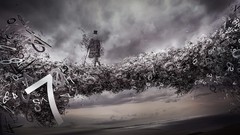 Creative energy abstract numbers Powerful digital art fantasy 