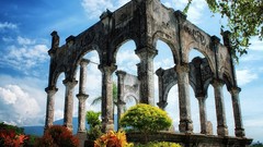 Creative palace ruins ancient digital art fantasy art