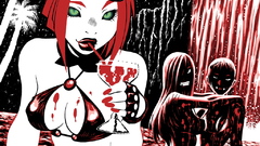 Creepy blood green eyes