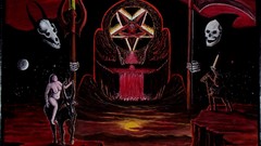 Creepy death pentagram satan