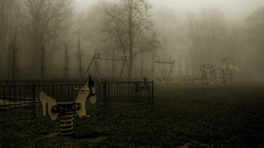 Creepy fog eerie playground