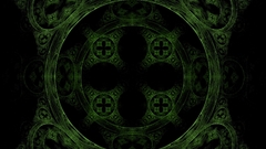 Cross abstract Green