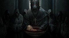 Cross baby Priest babies churches werewolves hooded Bloodbath
