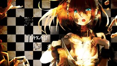 Cross tears collar Hearts chains tattoos long hair anime girls 