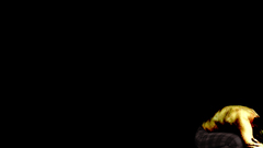 Crouched alone Isolation abstract