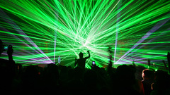Crowd Lasers party rave