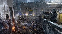 Crowd military ubisoft artwork post-apocalyptic refugees Tom 