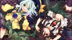 Crystals hats navel long hair brunettes short hair reiuji 