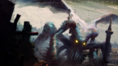 Cthulhu artwork horror Typography H. P. Lovecraft creature