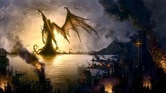 Cthulhu cityscapes fantasy art