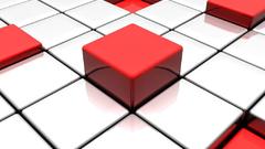 Cube and 3d While 1024x768