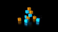 Cubes abstract blocks cgi