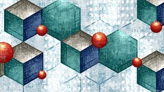 Cubes abstract colors artwork