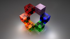 Cubes abstract multicolor