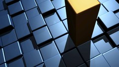 Cubes abstract multicolor digital art