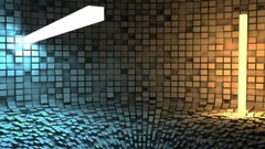 Cubes light Holes Pixels 3d digital art