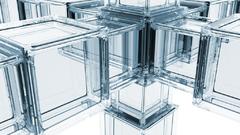 Cubes transparent glass abstract