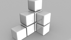 Cubes white color high