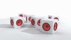 Cubes white speakers
